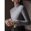 Half-high Neck Mid-collar Women's Bottoming Shirt Autumn and Winter Slim Solid Colour Tight Long-sleeved Shirt