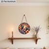 2D Flat 1pc Vintage Colorful Hummingbird Aluminum Sign Round Ornament, Home Office Garden Courtyard Living Room Balcony Decor, Indoor/Outdoor Door