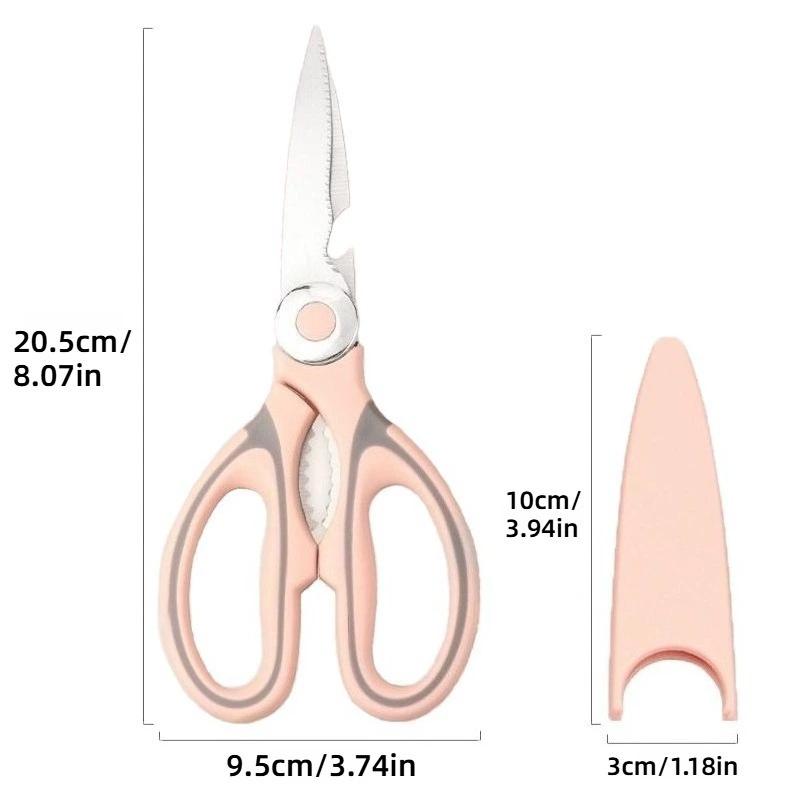 Durable Stainless Steel Kitchen Scissors, 64 Multi-functional Food Scissors for Holiday Gifts