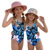 Girls One Piece Swimsuit Summer Kids Swimwear Beachwear Hawaiian Print Casual Fashion Swim Suit for Children