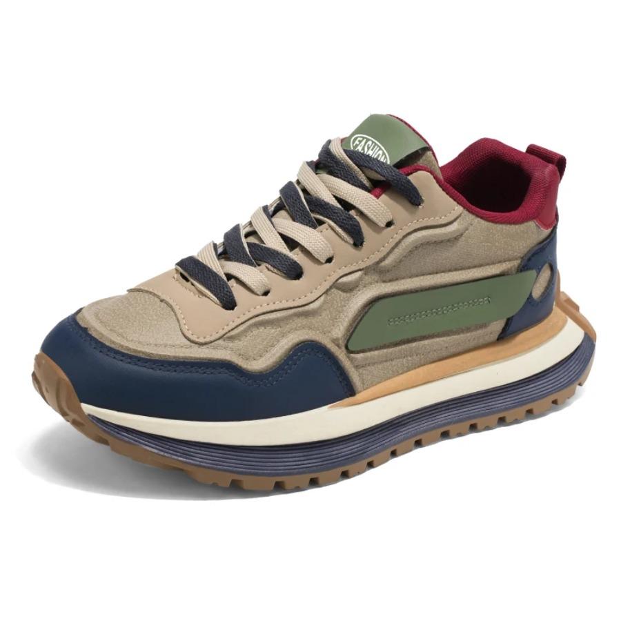 2025 Men's New Leisure Thick Sole Non-slip Spring and Autumn Increase Leisure Sports Men's Shoes Large Size Breathable Loafers