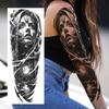 1 Foglio Tatuaggi Temporanei Finti Manica Lunga Per Donne Uomini Leone Tigre Fiore Lupo Maori Tatuaggio Adesivo Braccio Gamba Trasferimento ad Acqua Fai da Te
