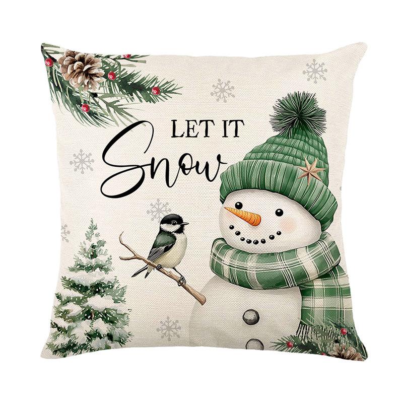 Printed Pillow Without Core New Christmas Pillow Cover Sofa Pillow Cover Bedside Cushion