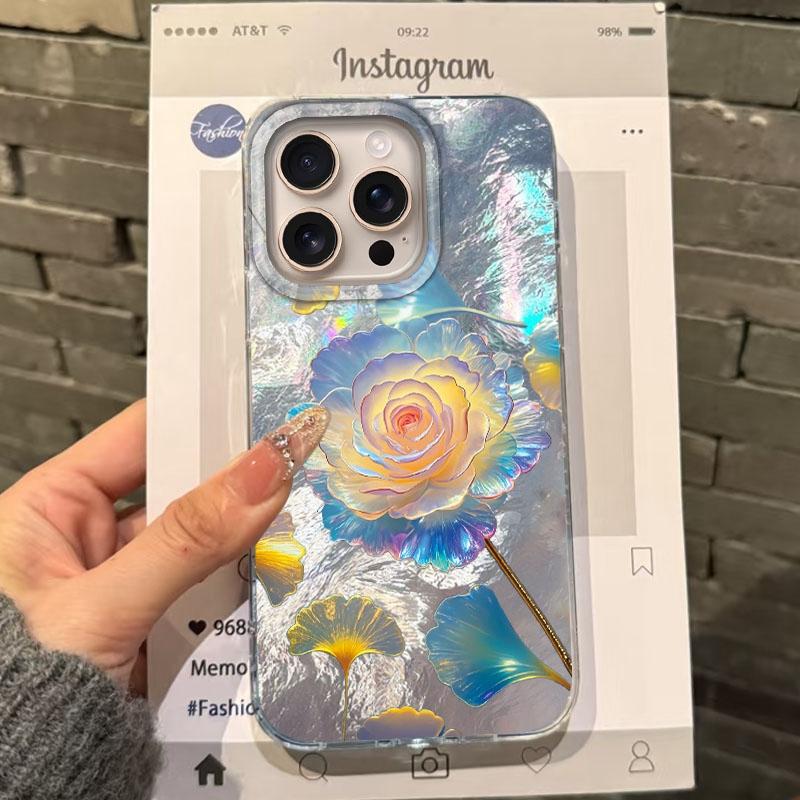 

Роскошные цветы зеленый бамбук для девочек женщин чехол для телефона для Apple iphone 16pro 15 16 14 13 Pro Max 16e 12 11 7 8 Plus XR SE чехол iPhone 16 Plus белый