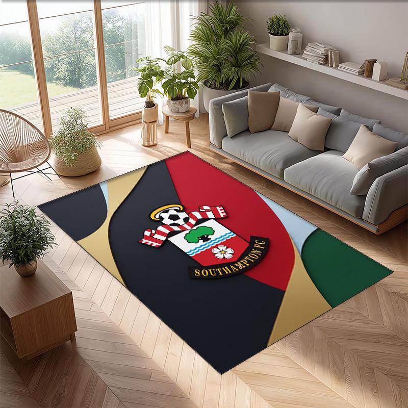 Tappeto in Velluto di Cristallo con Stampa del Southampton Football Club, Comodo Assorbente d'Acqua Antiscivolo per Pavimenti Interni