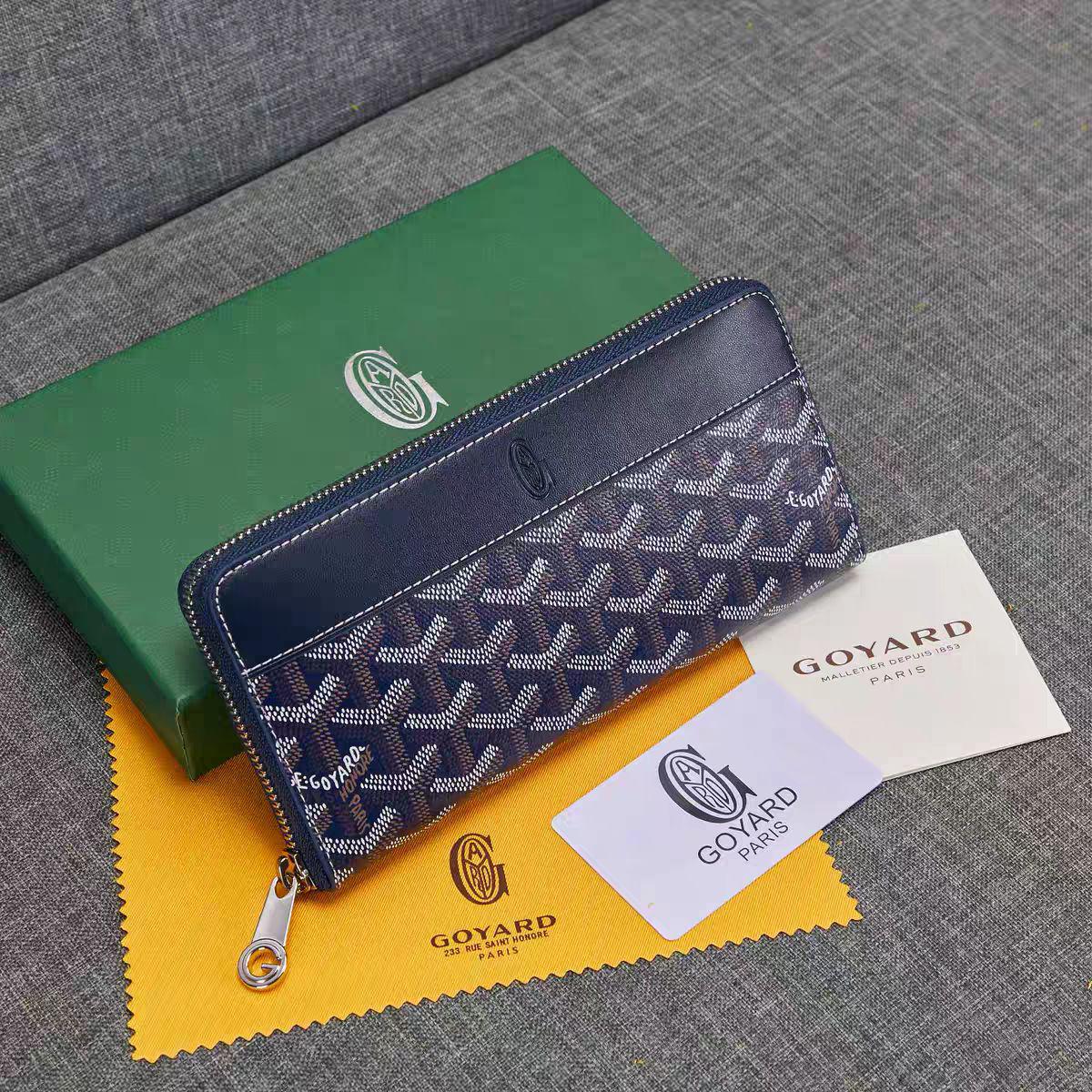 Billetera Larga con Cremallera Diente de Perro Goya - Gran Capacidad con Múltiples Ranuras para Tarjetas para Hombre y Mujer 19x9x3 cm azul royal