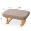 Ottomane Fußstütze mit Holzbeinen für Zuhause und das Büro