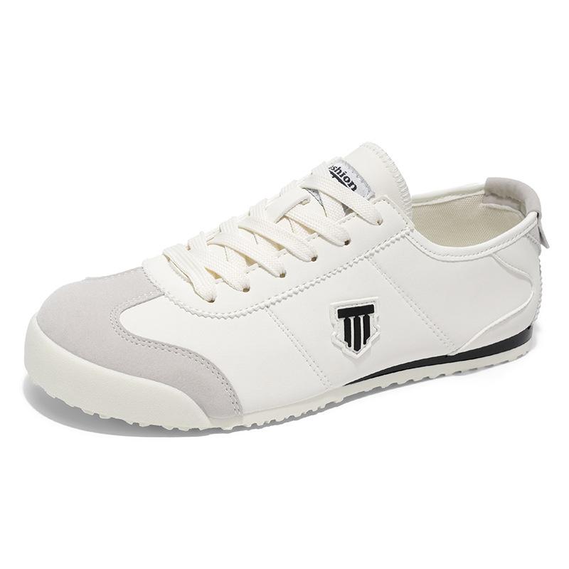

Men s shoes spring and autumn flat-bottomed sports casual shoes new men s trend low-top lace-up youth white shoes board shoes 39