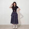 Women's Summer French Plaid Vest Dress with Waist-Cinching and Irregular Hem
