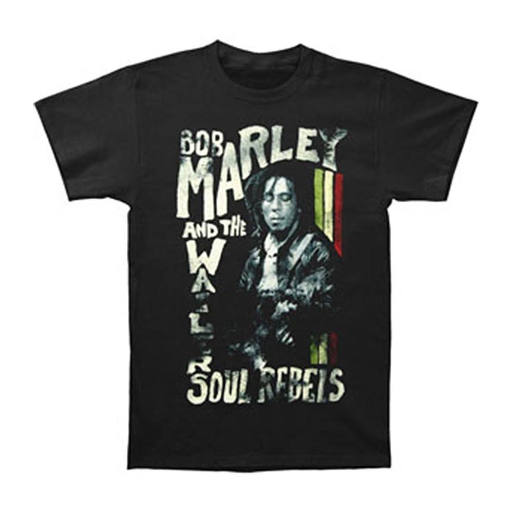 Men s Bob Marley Soul Rebels T-shirt Small Black XXXL