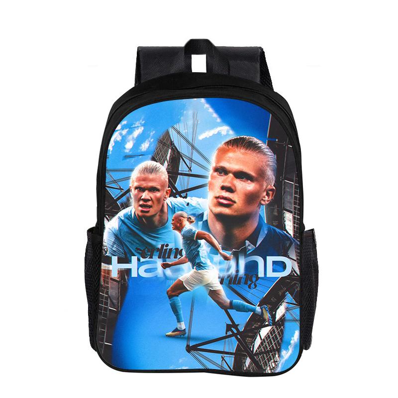 Haaland Schulrucksack Fußballstar Rucksack Kinder Buchertasche Rucksack Mode Schultasche Fußball Sportrucksack Kindergeschenk