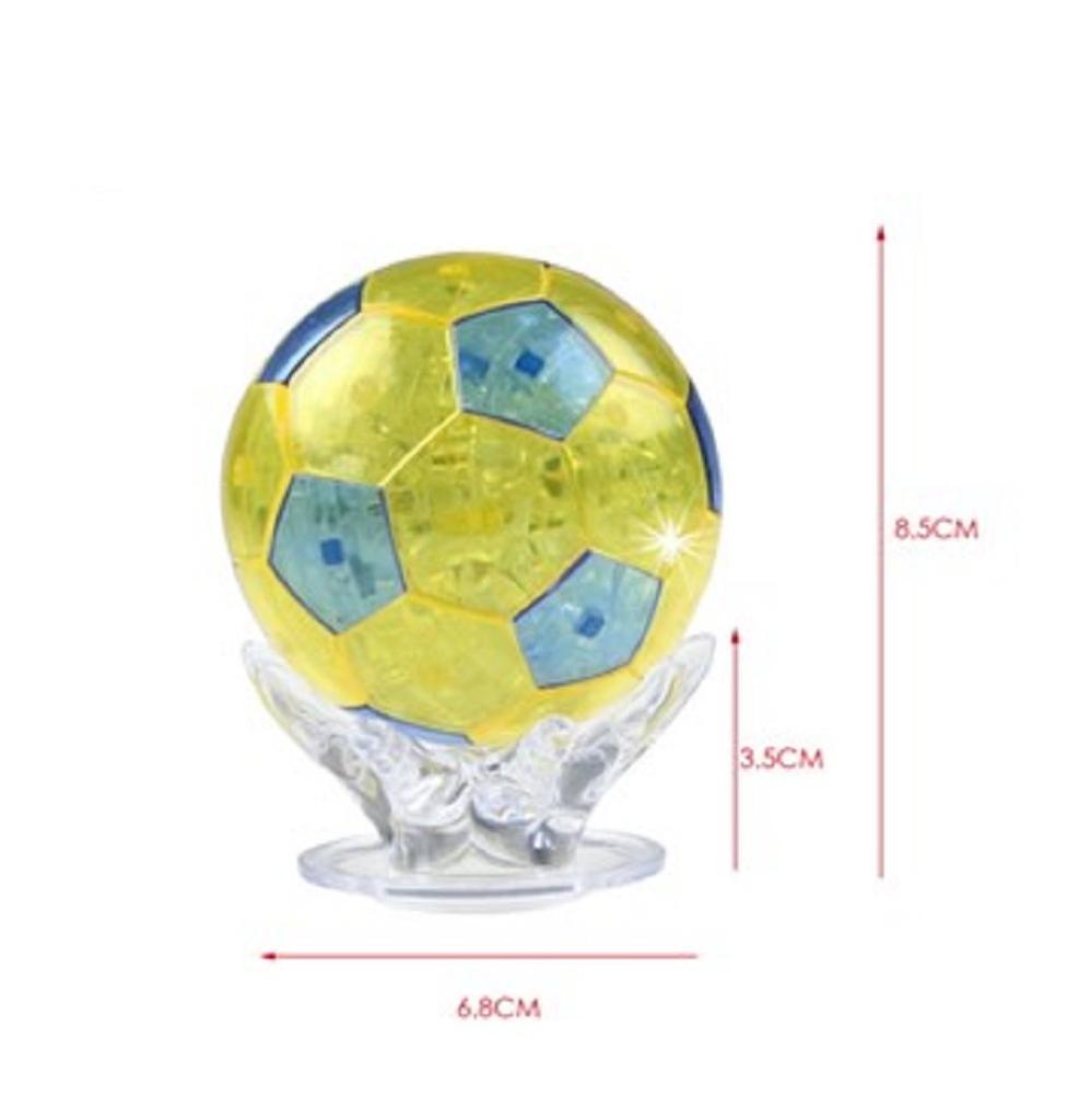 3D Puzzle Soccer Ball Trophy with Flashing LEDs A for Soccer Beautifully Flashing Interior Decor Monument Instructions - Must-Have Fans! Illuminated,