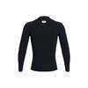Under Armour HeatGear® OG Compression Long Sleeve Solid Logo Round Neck Fitted Workout Shirt Men Tops Black 1387696-001