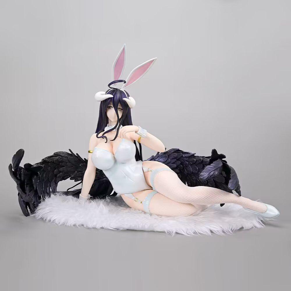 Overlord Albedo Anime Girl Figure Pajamas Kneeling Position Model Statue for Boys Collection Desktop Decoration Toy