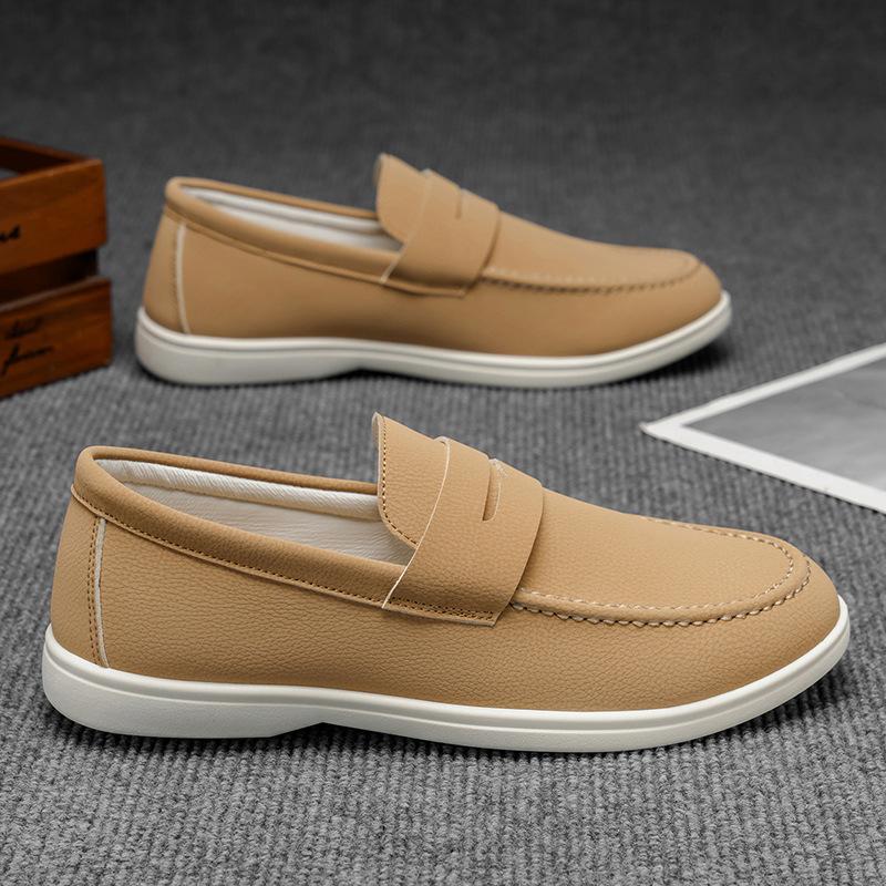 Breathable Bean Shoes England Style Lefebvre Fashion Casual Shoes Qing Men's Shoes Single Shoes Comfortable Trendy Minimalist Versatile Shoes