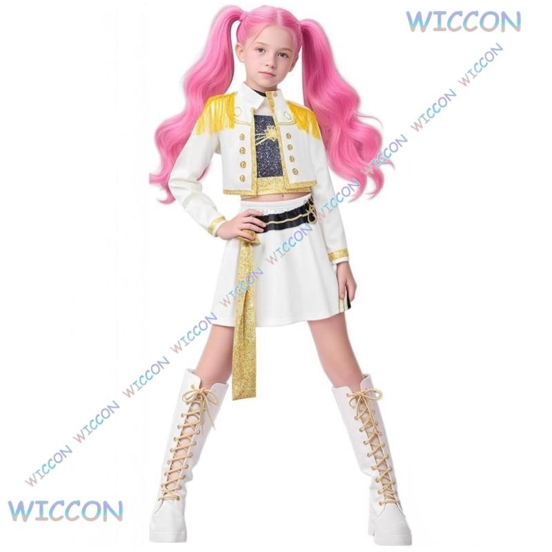 Anime Kpop Démon Děti Lovec Cosplay Rumi Zoey Mira Cosplay Kompletní Oblek Dívčí Styl Dětské Oblečení pro Pódiová Vystoupení Sál