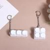 Cute Cat Paw Keyboard Button Keychain Creative Stress Relief Toy Keyring Mechanical Keycaps Decompression Toys Bag Pendant