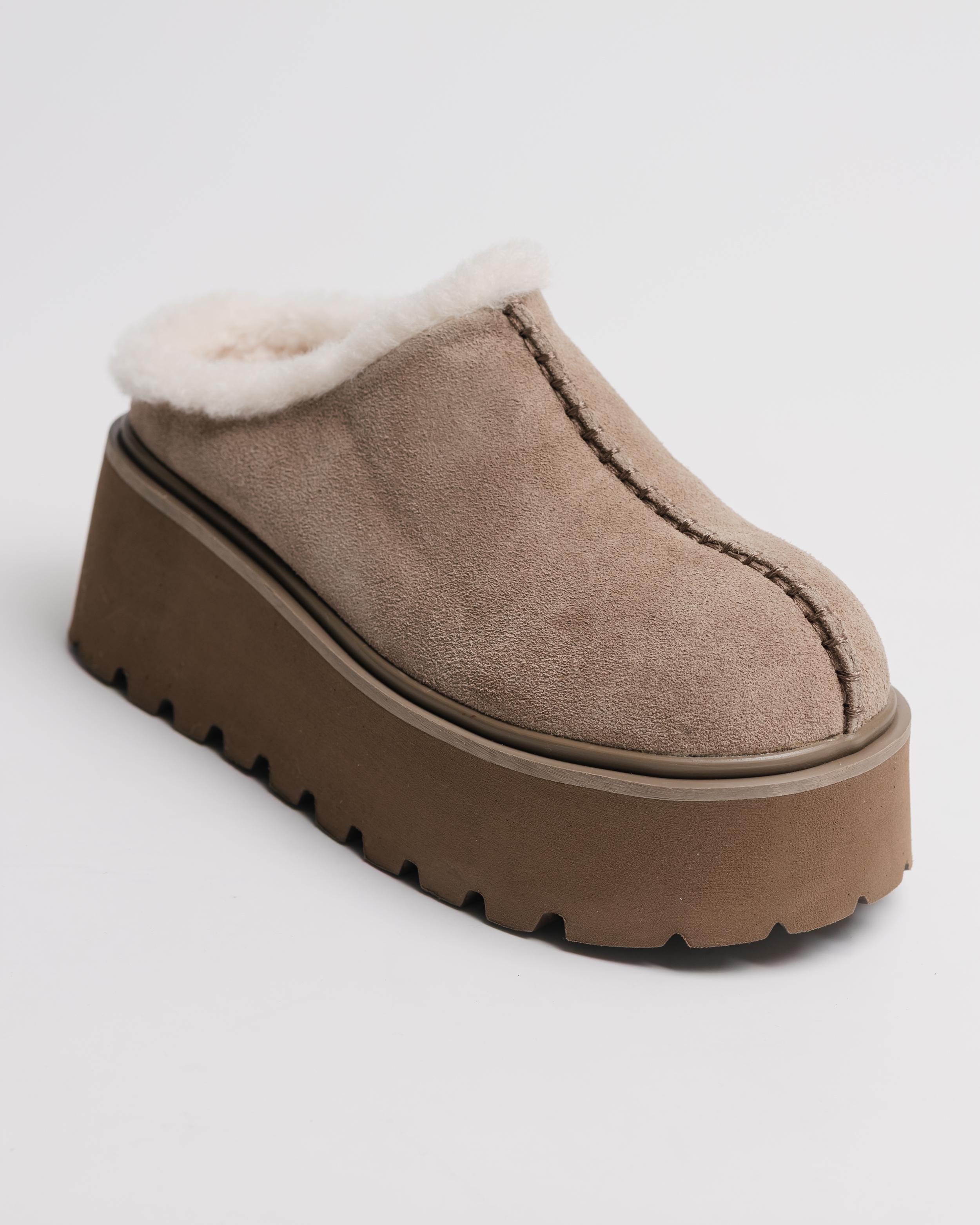 

Уггі на платформі Suny Liana 53800 36 візон замша шерсть 41 мигдалевий