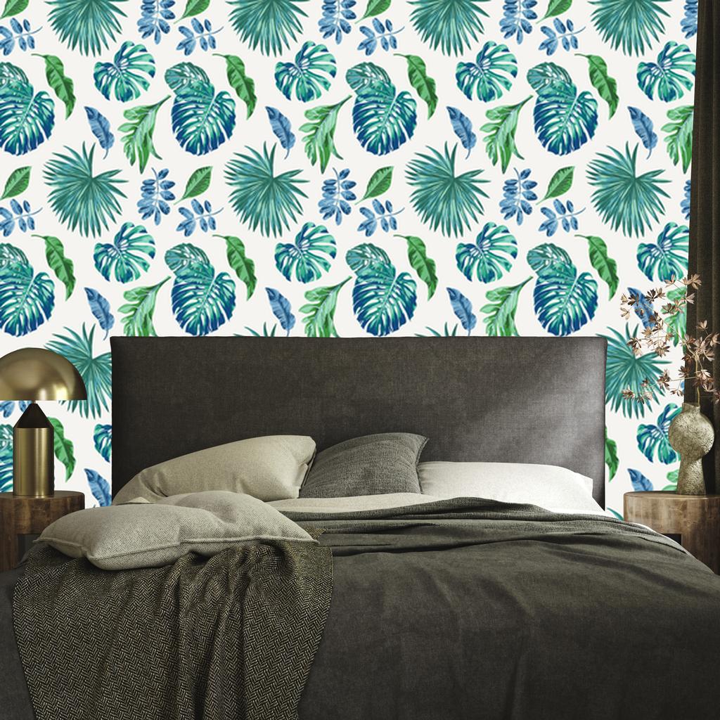 Colorful Tropical Leaves Wallpaper for Living Room and Bedroom 50x1000