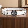 Unisex Punk Leather Belt With Horseshoe Buckle Cross Rivets Jeans Streetwear Y2K Fashion