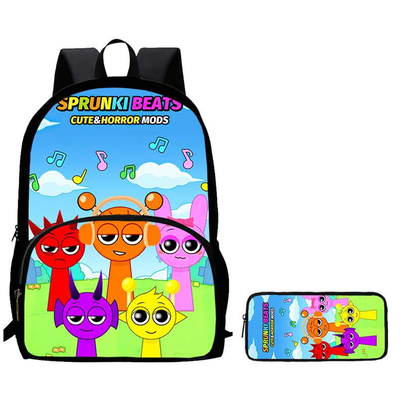 Rhythm Box Sprunki Spel Anime Rugzak Student Schooltas Computer Tas