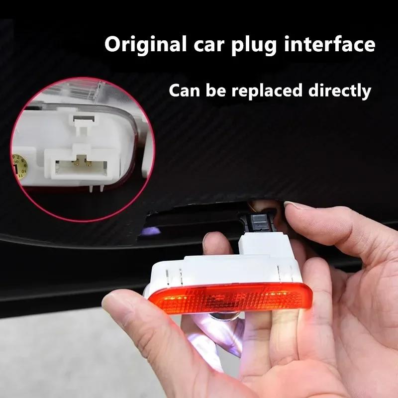 2025 Hot 2PCS Car Door Emblem LED Light Welcome Lamp Wireless Laser Projector For VW Volkswagen Golf Polo Passat Touran Jetta ac