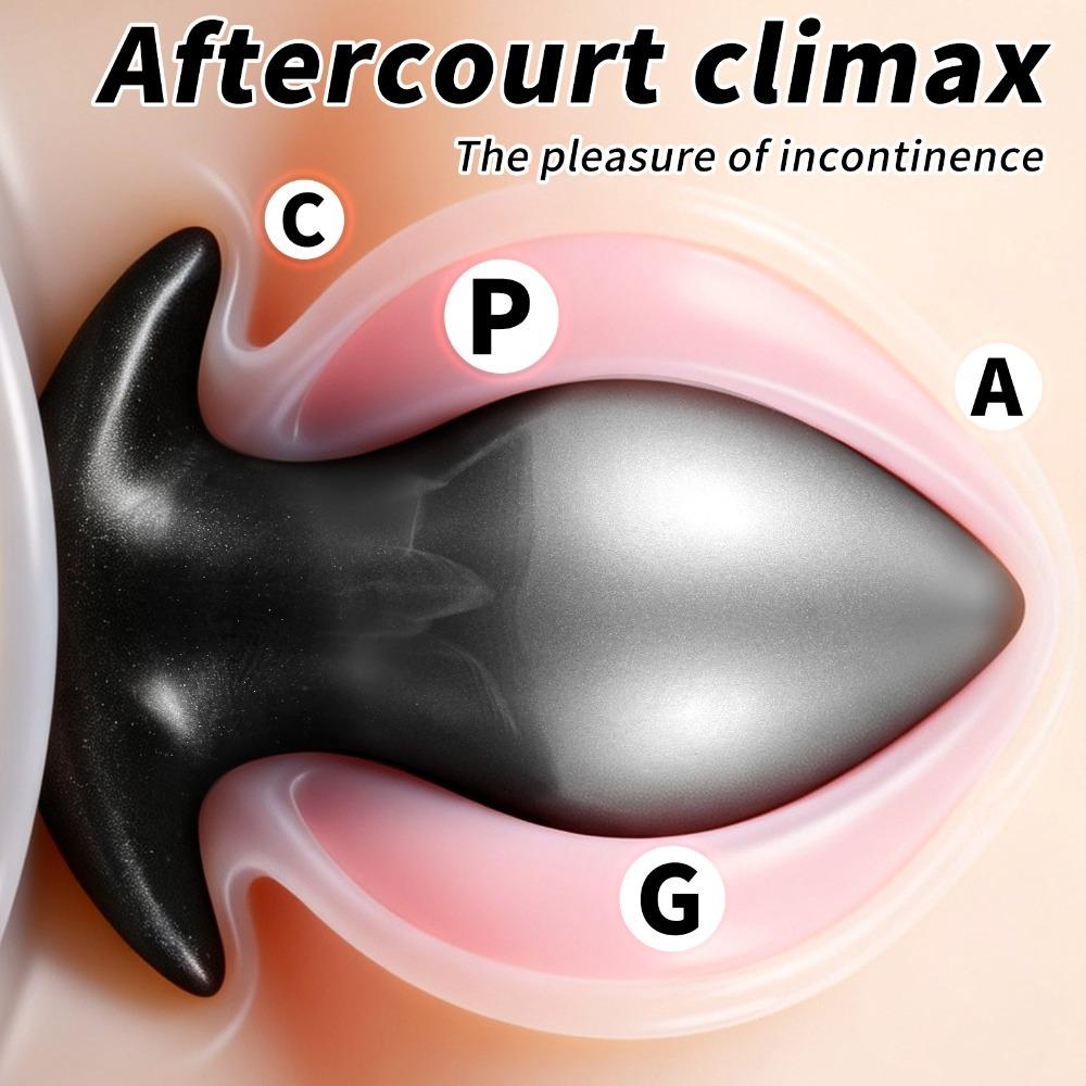 Butt Plug Silicone Anal Dilator Wearable Soft Liquid Silicone Adult Toy for Men Women