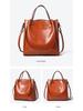 2025 Cowhide Women's Versatile Handbag, Genuine Leather Commuter Shoulder Bag - European/American Style, Large Capacity, High-End Feel