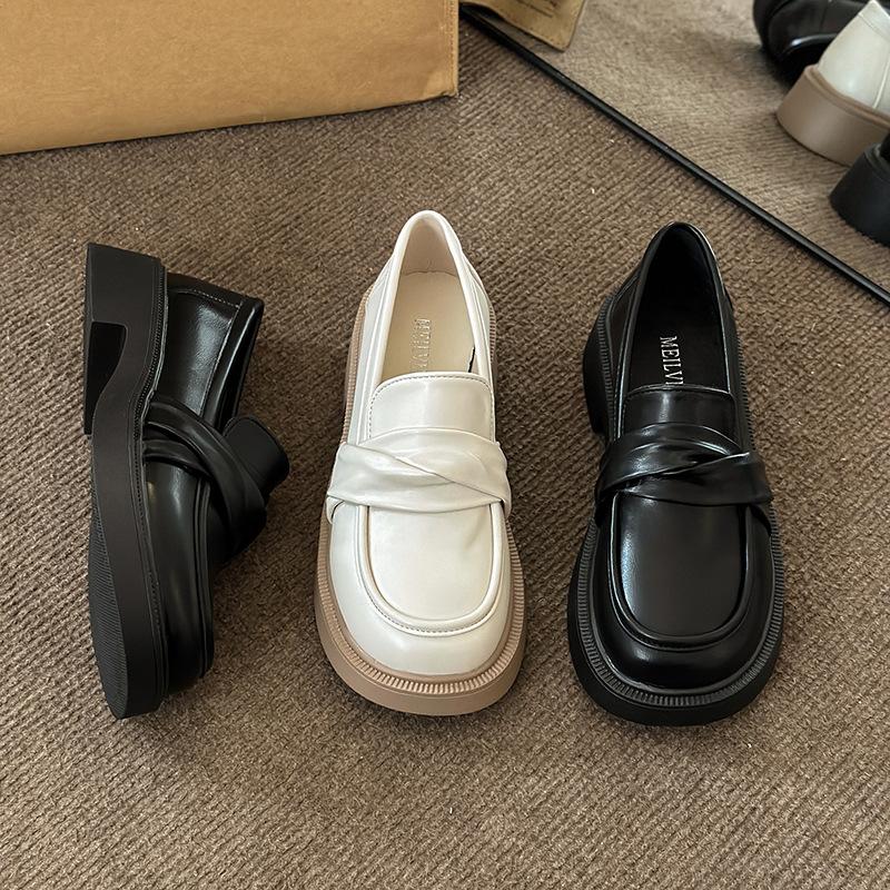 British Style Small Leather Shoes Women's Shoes Student Korean Version 2025 Spring and Autumn New Loafers Women's Spring Platform Single Shoes