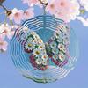 2D Metal Wind Chime with Daisy Butterfly Design for Outdoor Garden Patio Decor No Battery Needed Holiday Gift