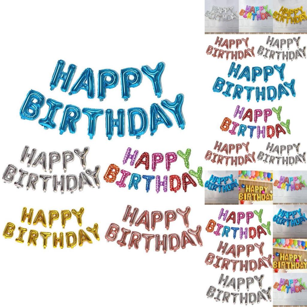 Elegant Silver Happy Birthday Letter Balloons For Memorable Birthday Parties