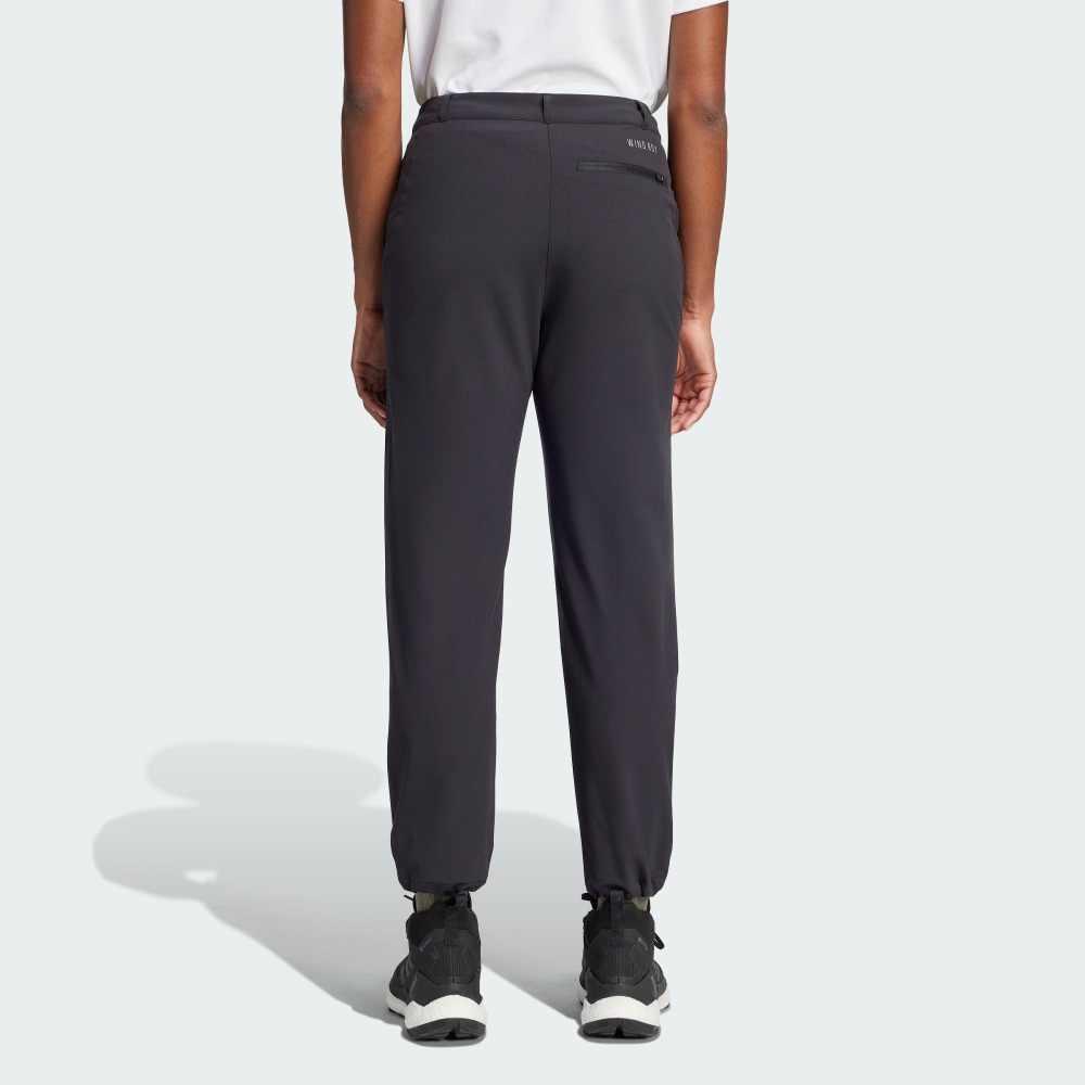 Adidas Travel Outdoor Series Windproof Breathable Casual Logo Knitted Sports Pants Women Pants Black JI5921