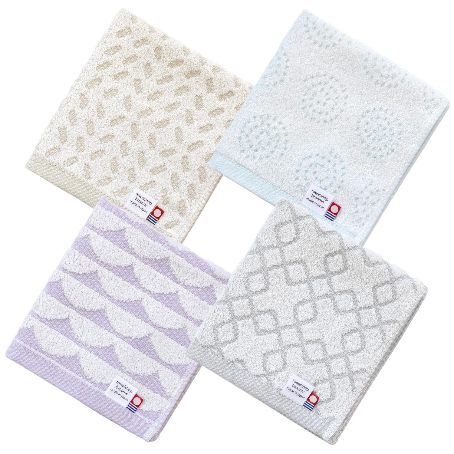 

Набор полотенец для рук Bloom Imabari, сертифицированный SION Towel, из хлопка, узорные полотенца, 4 штуки, носовые платки, 34x35 см, впитывающие, большие, дизайн, Япония, 100%