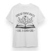 Women's Oversized T-shirt With Spread Those Baces Graphic White 100% Cotton Tee