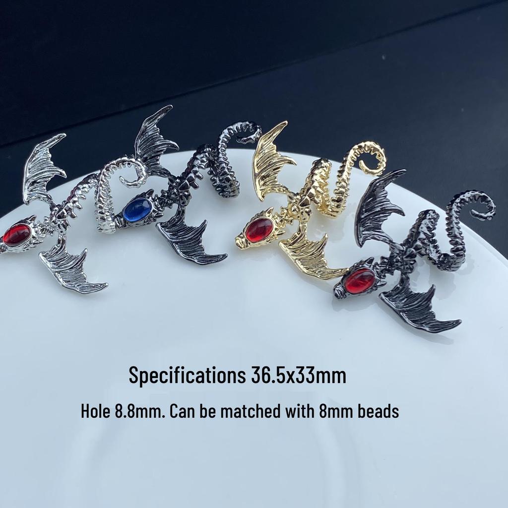 Copper Alloy Dragon Spacer Bead for DIY Jewelry - Color-Preserving Accessory