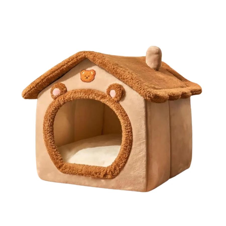 

Foldable Pet House Removable Washable Cat House Puppy Cave Sofa Pet Bed House for Extra Small Dogs and Small and Medium Cats