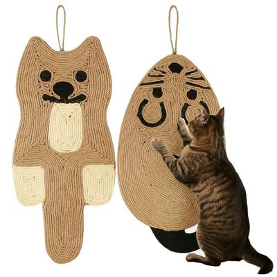Multi Shape Kitten Scratching Pad Hanging Bed Cat Scratch Board Cat Scratcher Sisal Mat  Household