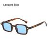 Fashion Square Sunglasses Women Anti-glare Retro Rivets Decoration Gradient Shades UV400 Men Leopard Blue Sports Sunglasses