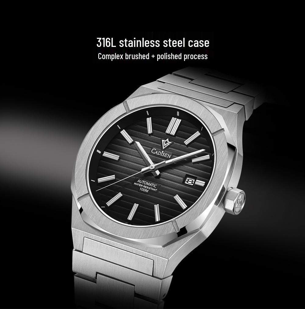 Cadisen Men's Automatic Mechanical Watch with Japan 8215 Movement - Fashion Business Design