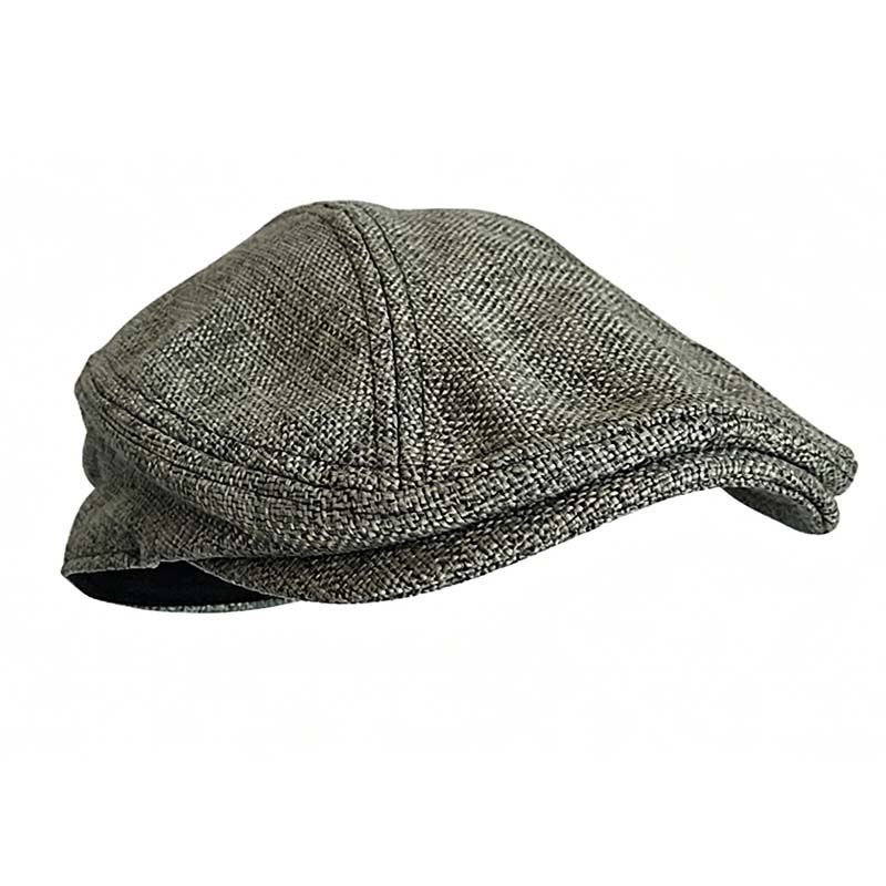 Berretto Retro in Lino Sottile Traspirante Cappellino con Visiera Unisex Bianco Cappello Forward Elegante Casual Beccaccino Copricapo per Uomini Donne