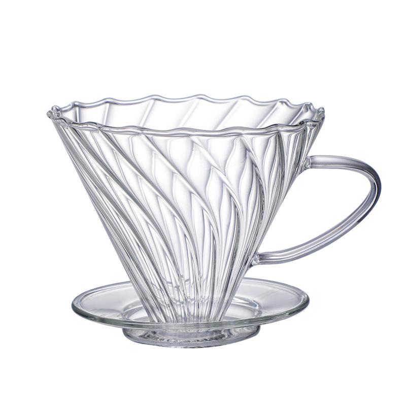 Glass coffee filter cup set coffee pot funnel filter