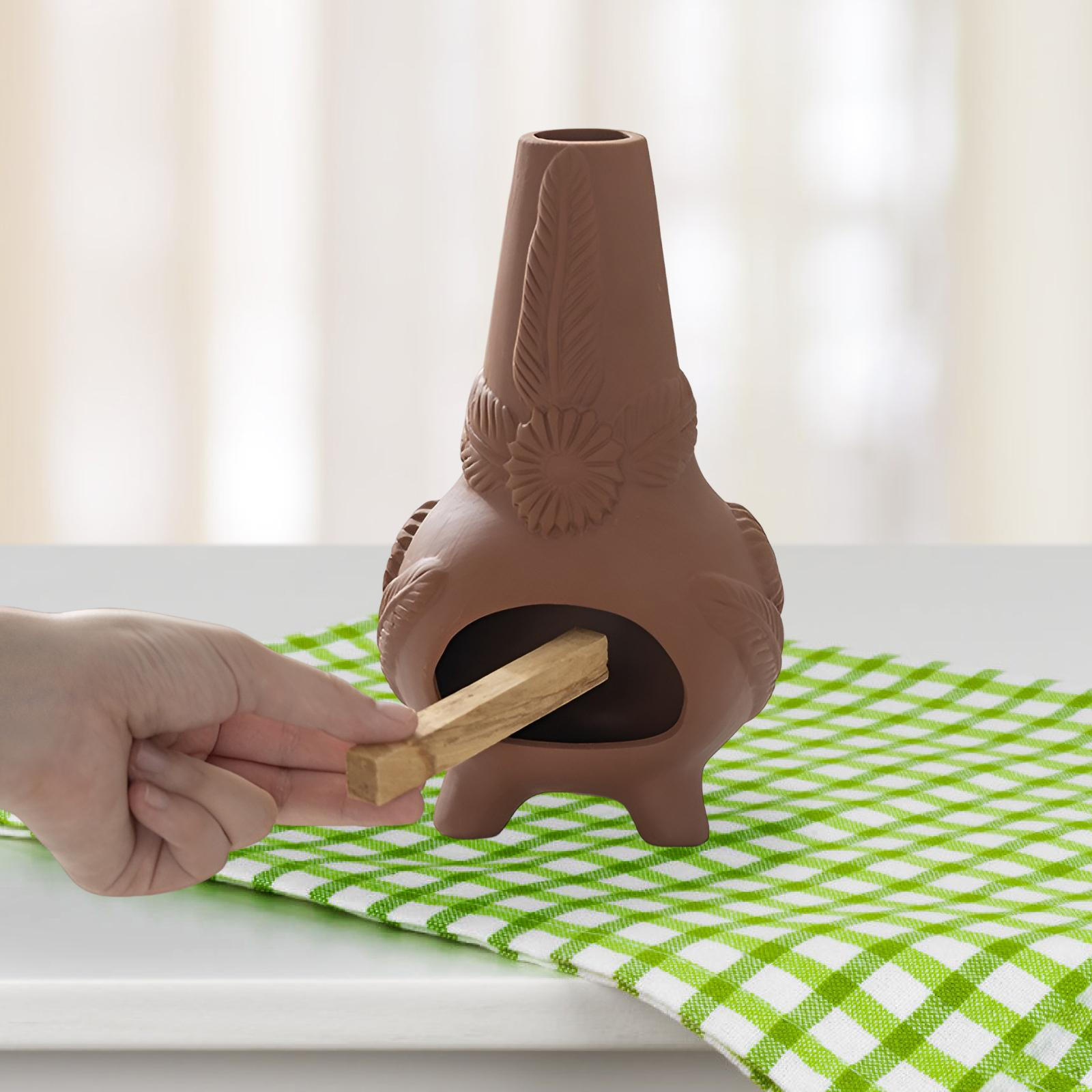 

Ceramic Incense Burner Sage Holder for Burning Furnishings Practical Indoor Aroma Smudge Bowl Cone