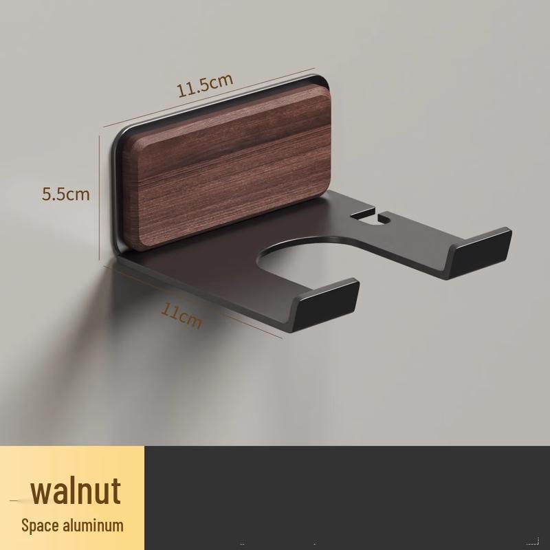 ZNMW Walnut Hair Dryer Holder