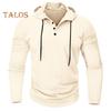 Podzim Jaro Muži Košile S kapucí Stahovací šňůrka Dlouhé rukávy Svetr Tenký Jednobarevný Střední délka Běžné Denní nošení Práce Škola Sportovní Top