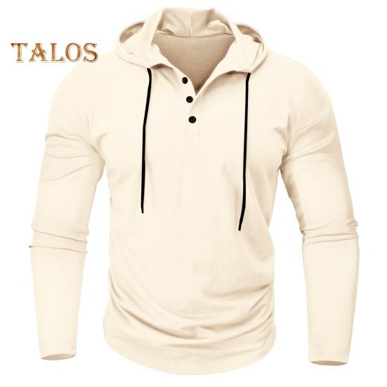 Podzim Jaro Muži Košile S kapucí Stahovací šňůrka Dlouhé rukávy Svetr Tenký Jednobarevný Střední délka Běžné Denní nošení Práce Škola Sportovní Top