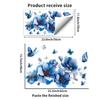 Elegant Blue Butterfly Flower Wall Sticker for Bathroom Living Room Bedroom Home Decor