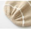 Women's 100% Pure Cashmere Color Block Rolled Edge Knitted Fashion Hat 