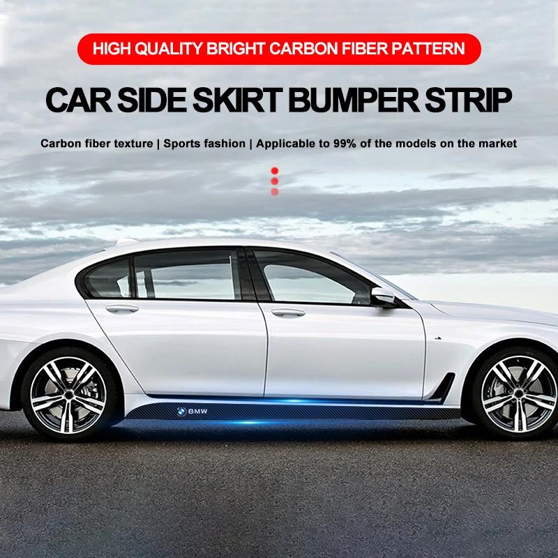 2 Adet Karbon Araç Kapı Yan Etek Eşik Çizgili Çıkartma Çizilmez Yenileme Çıkartması BMW M E46 E90 E60 F10 F30 G20 X1 X3 X4 X5 X6 E70 F20 için