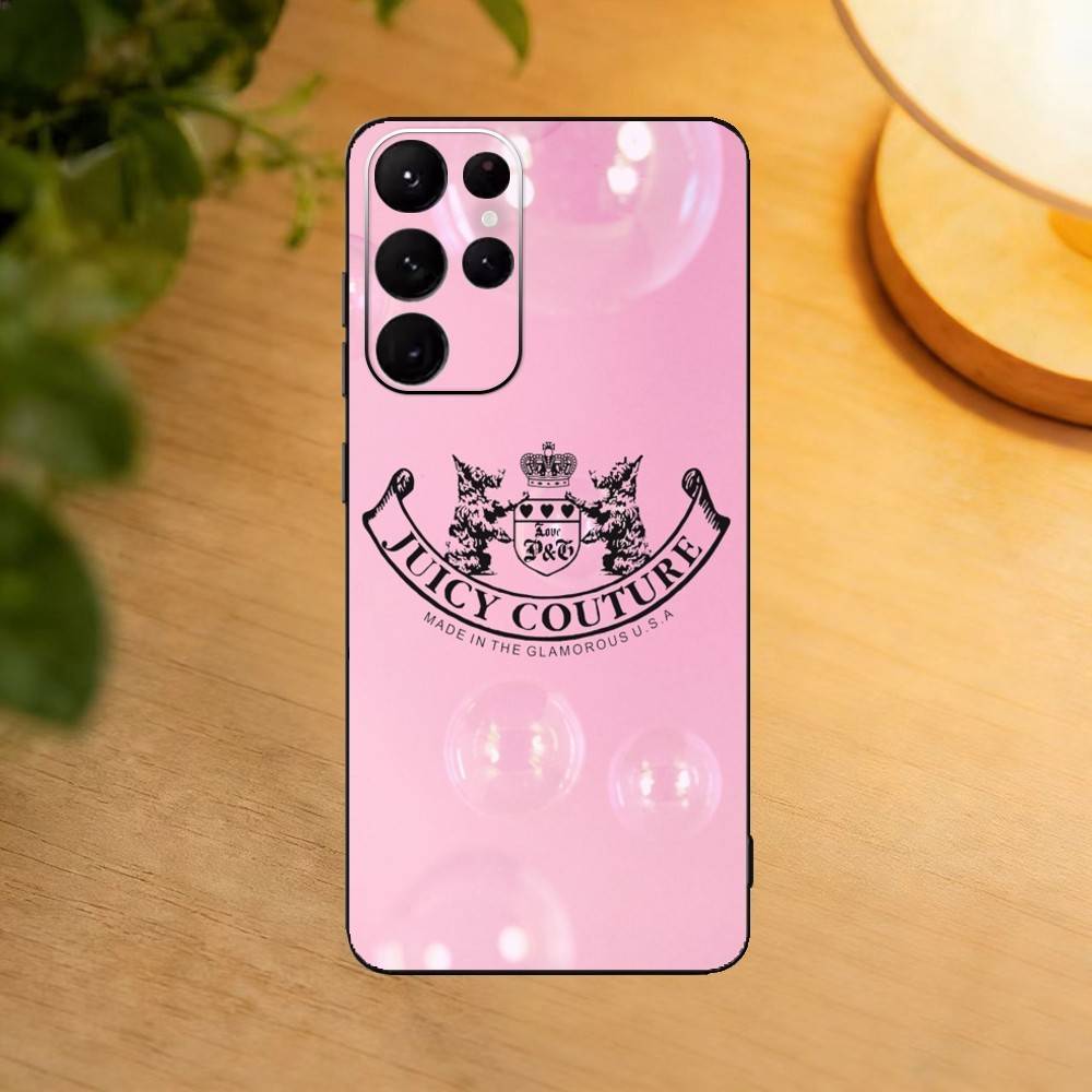 J-Juicy C-Couture Phone Case For Samsung S25,S24,S21,S22,S23,S30,Ultra,S20,Plus,Fe,Lite Black Shell