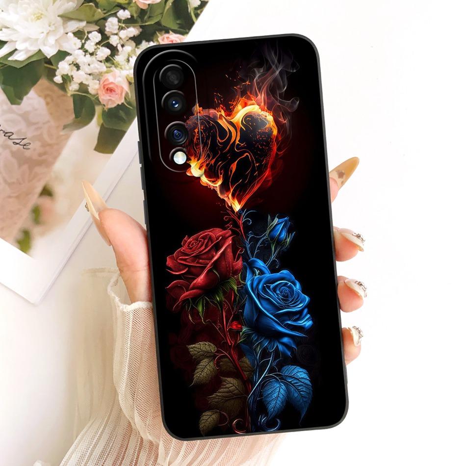 For Honor 70 70Pro 70 Pro+ Cute Cat Flower Cartoon Phone Case For Honor 70 Pro Plus Honor70 Shockproof Soft Silicone Bumpers